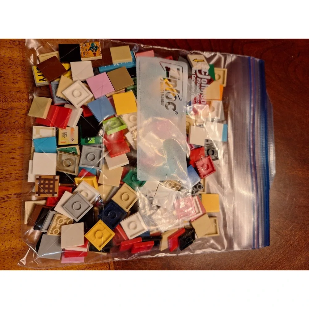 LEGO 2x2 Flat Tile Bulk Lot Assorted Colors Printed Pieces Specialty Parts 4 oz